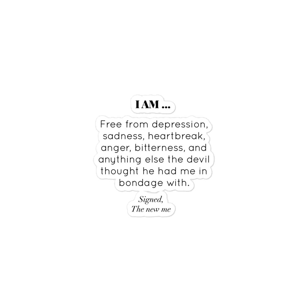 I Am Black Unisex T-Shirt + I Am Black Unisex Sweatshirt + I AM Bubble-free sticker