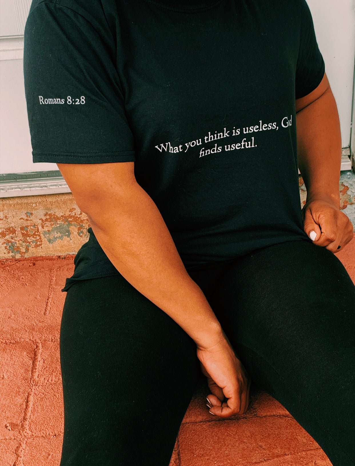 Useful Black Short-Sleeve Unisex T-Shirt - Young Woman