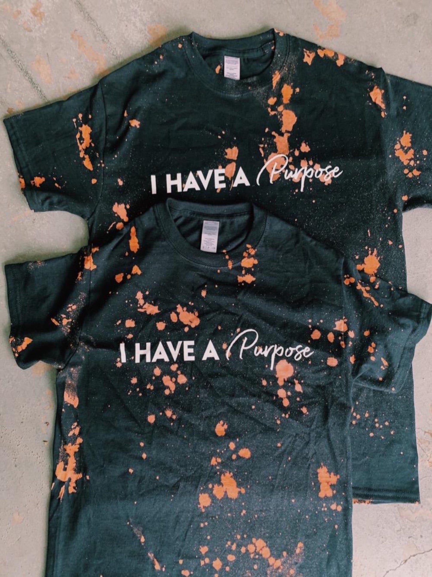 Limited Edition Black Bleached I Have A Purpose T-shirt - Young Woman