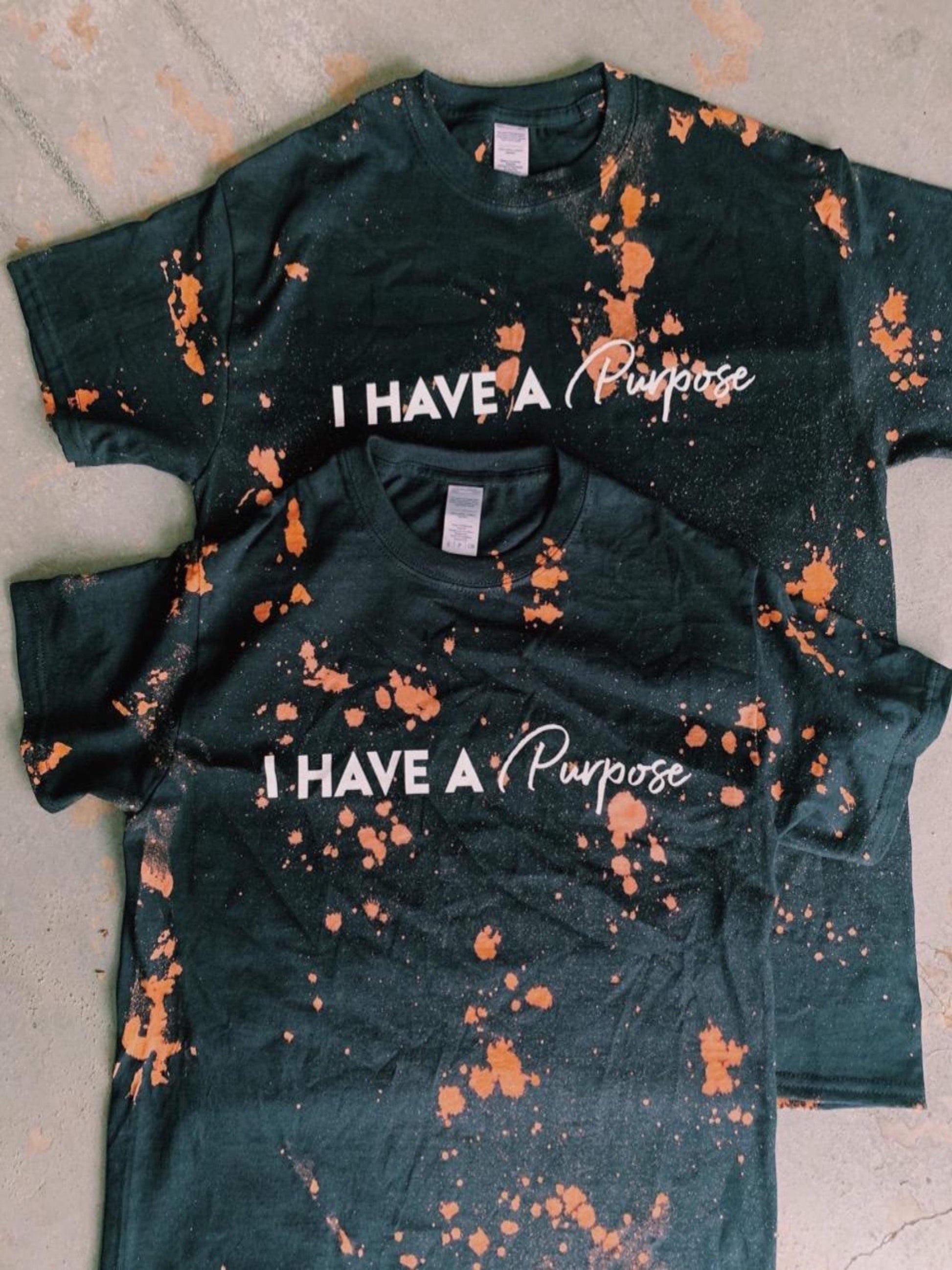 Limited Edition Black Bleached I Have A Purpose T-shirt - Young Woman