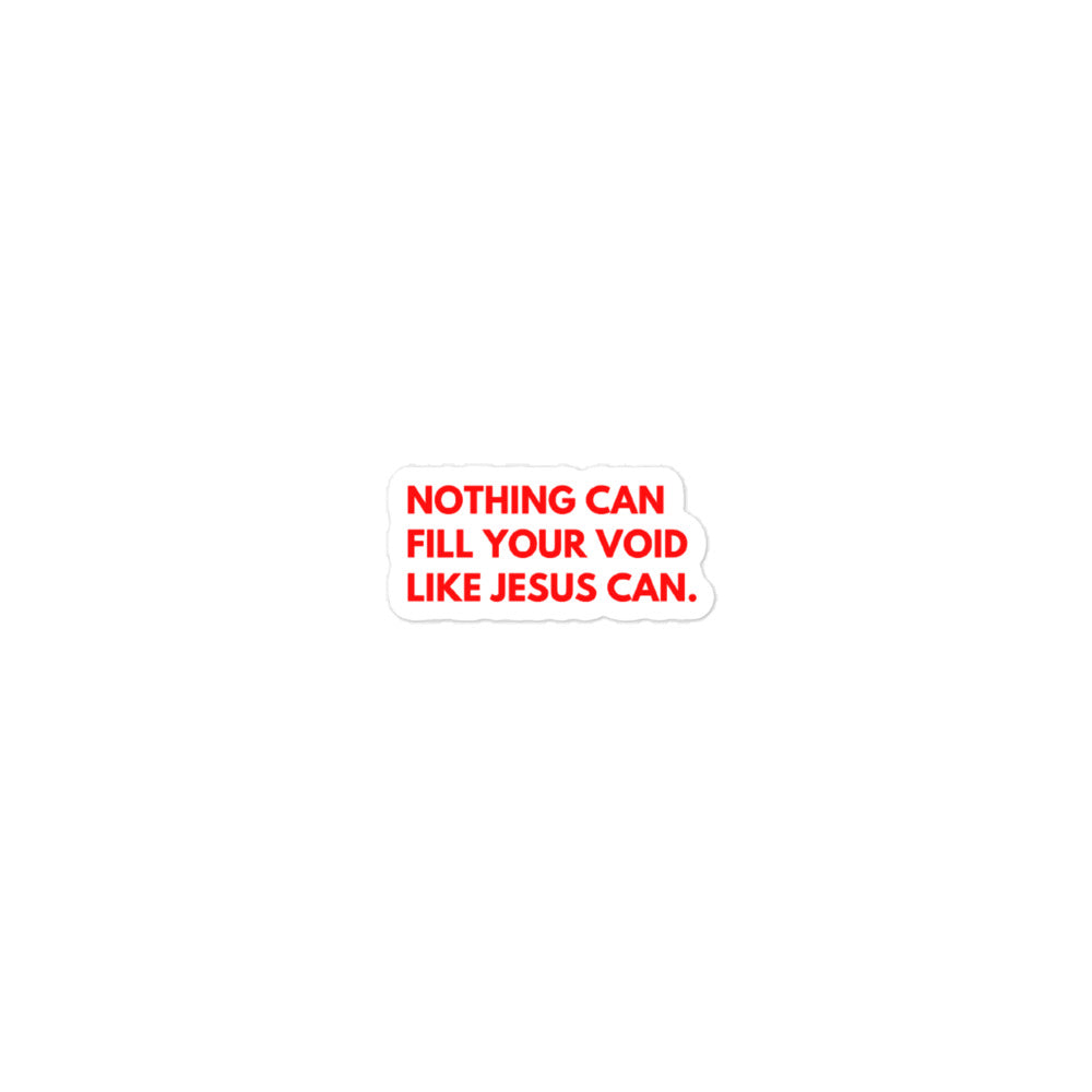 Void Filler Bubble-free sticker