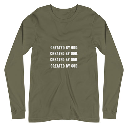 Created by God unisex Long Sleeve Tee - Young Woman