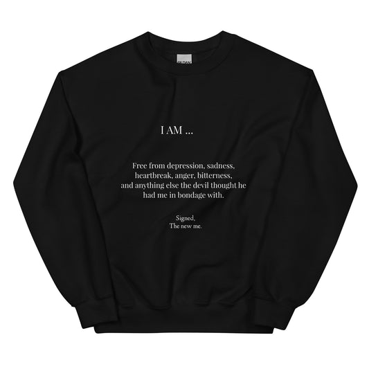 I Am Black Unisex Sweatshirt - Young Woman