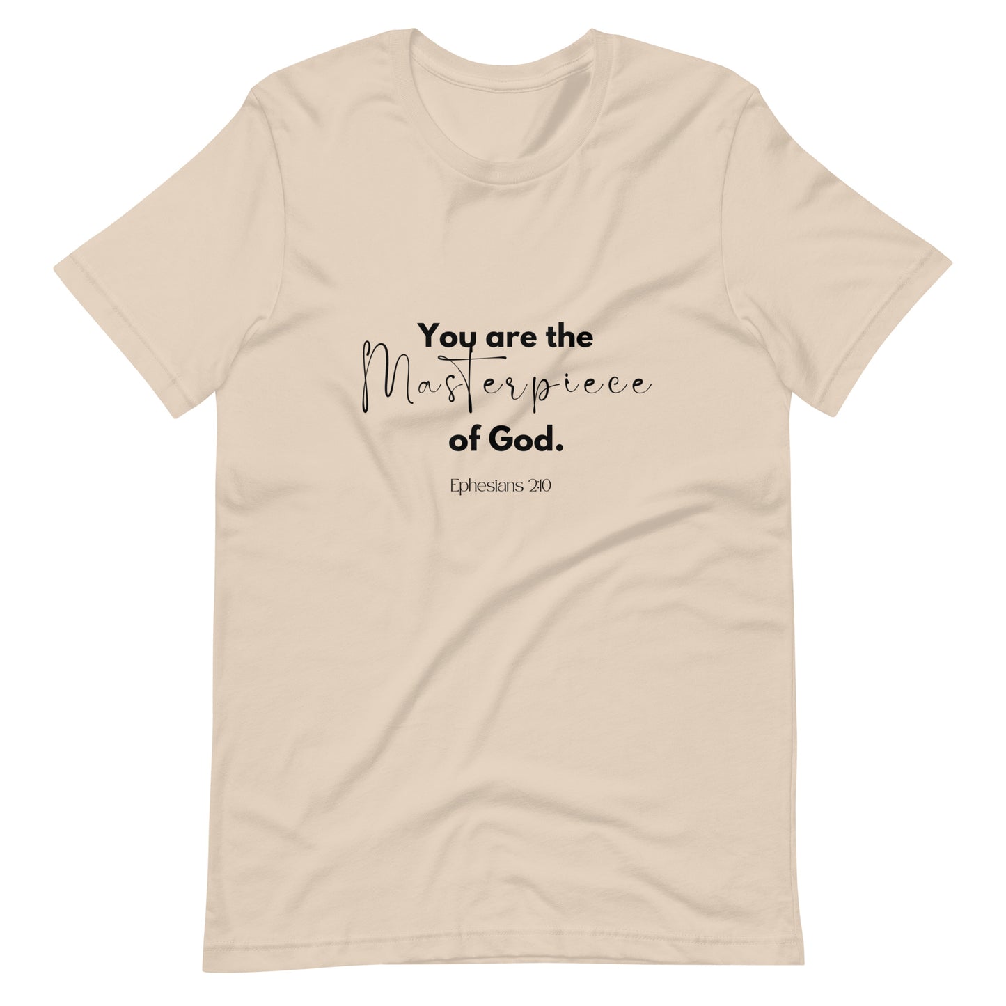 Masterpiece of God Tan Unisex t-shirt - Young Woman