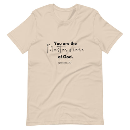 Masterpiece of God Tan Unisex t-shirt - Young Woman